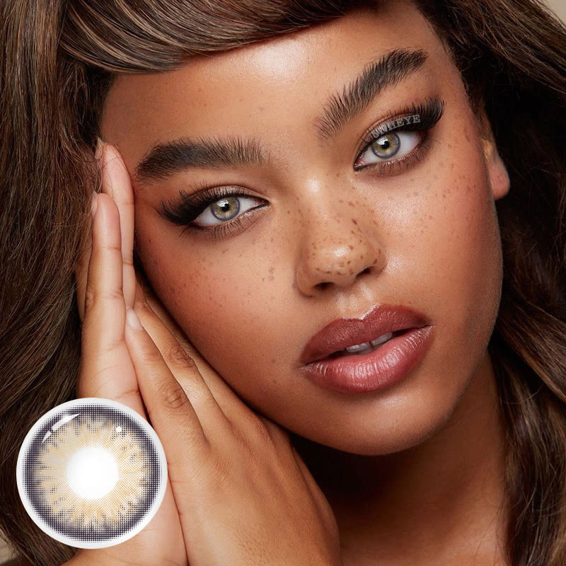 Uniieye Sicilian Brown Prescription Colored Contact Lenses-UNIIEYE