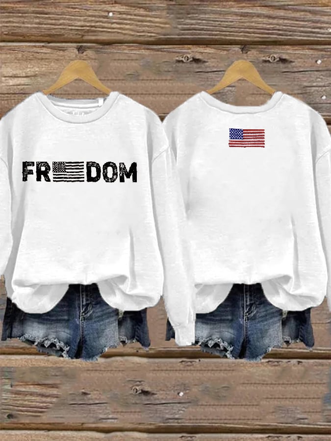 Women's Hot Casual Printed Sweatshirt-America250