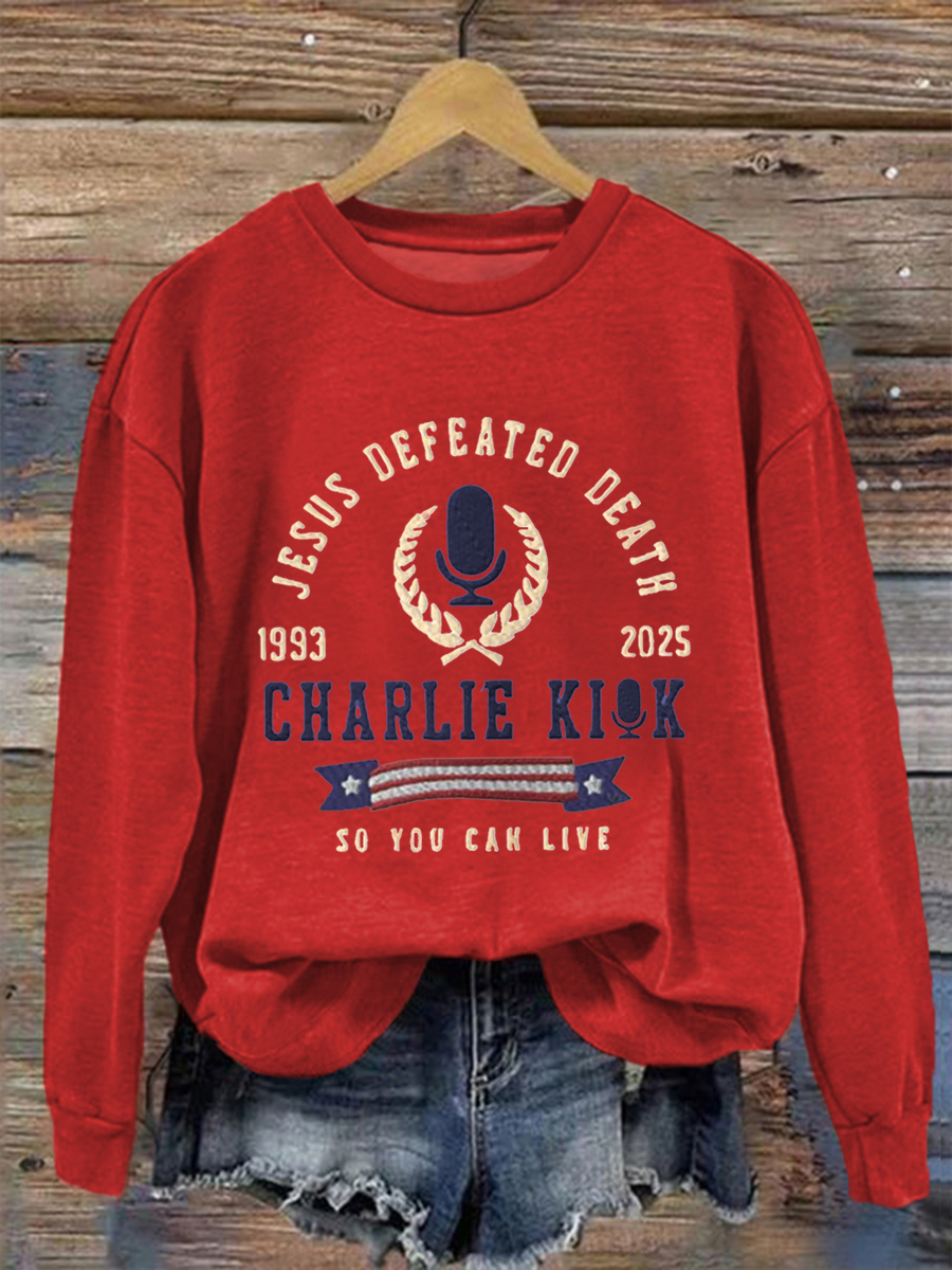 Women's Jesus Defeated Death So You Can Live R.I.P C.K Sweatshirt-America250