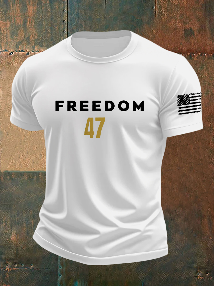 Men's Freedom 47 Flag Short Sleeve T-shirt-America250