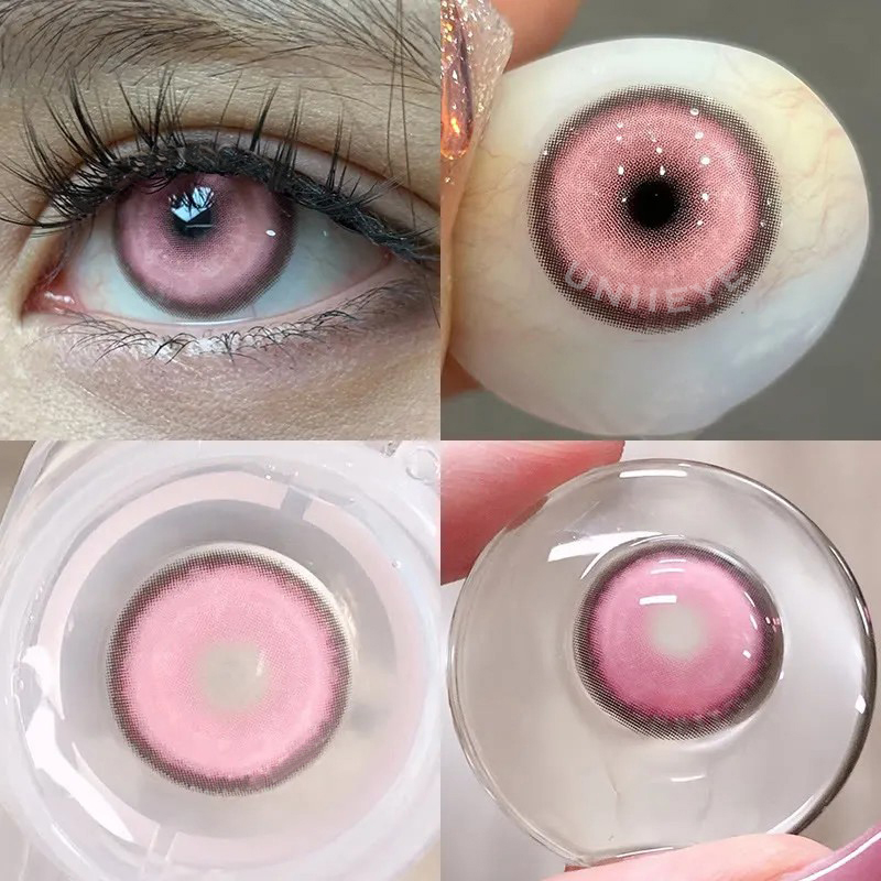 Uniieye Cyber Pink Prescription Cosplay Colored Contact Lenses | 6 Months