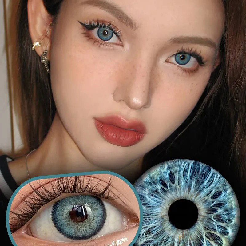 Uniieye Tyrande Blue Prescription Colored Contact Lenses