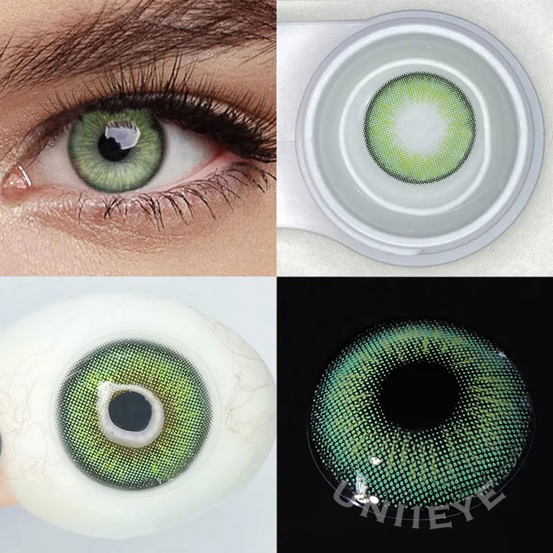 Uniieye Nowhere S37 Green Prescription Colored Contact Lenses