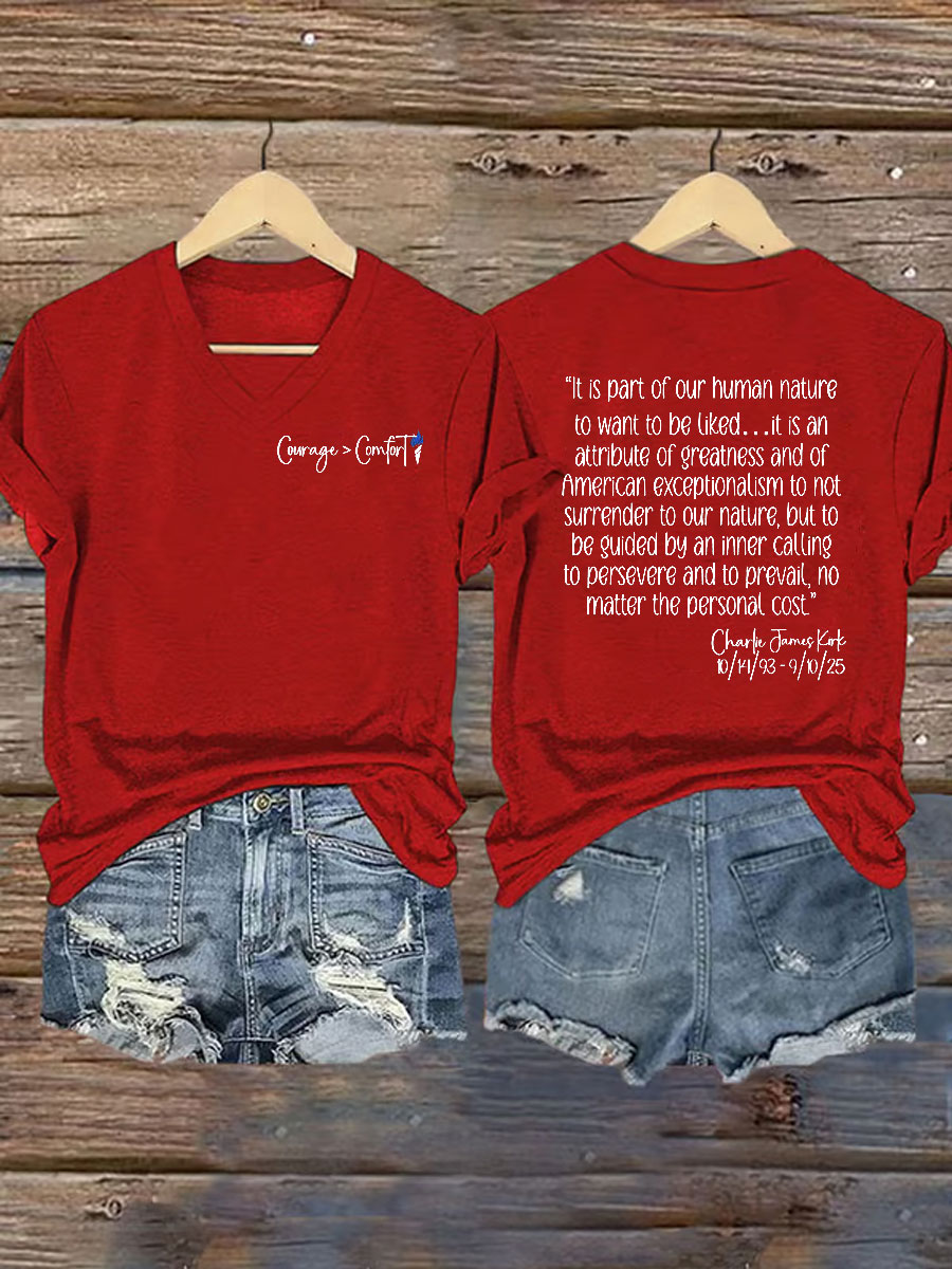 Women's C.K Iron On Short Sleeve T-Shirt-America250