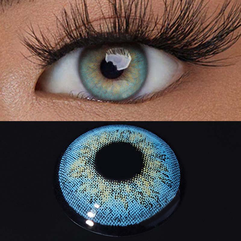 Uniieye Russian Girl Blue Prescription Colored Contact Lenses-UNIIEYE
