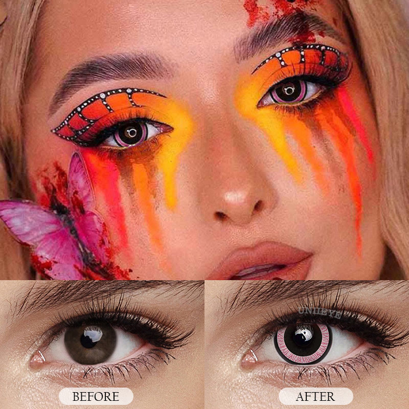 Uniieye Nebulos Pink Cosplay Colored Contact Lenses-UNIIEYE