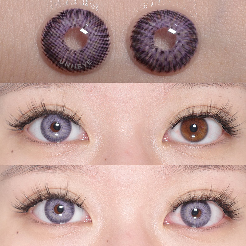 Uniieye New York III Violet Prescription Colored Contact Lenses