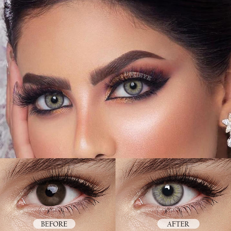 Uniieye Megan Grey Colored Contact Lenses-UNIIEYE