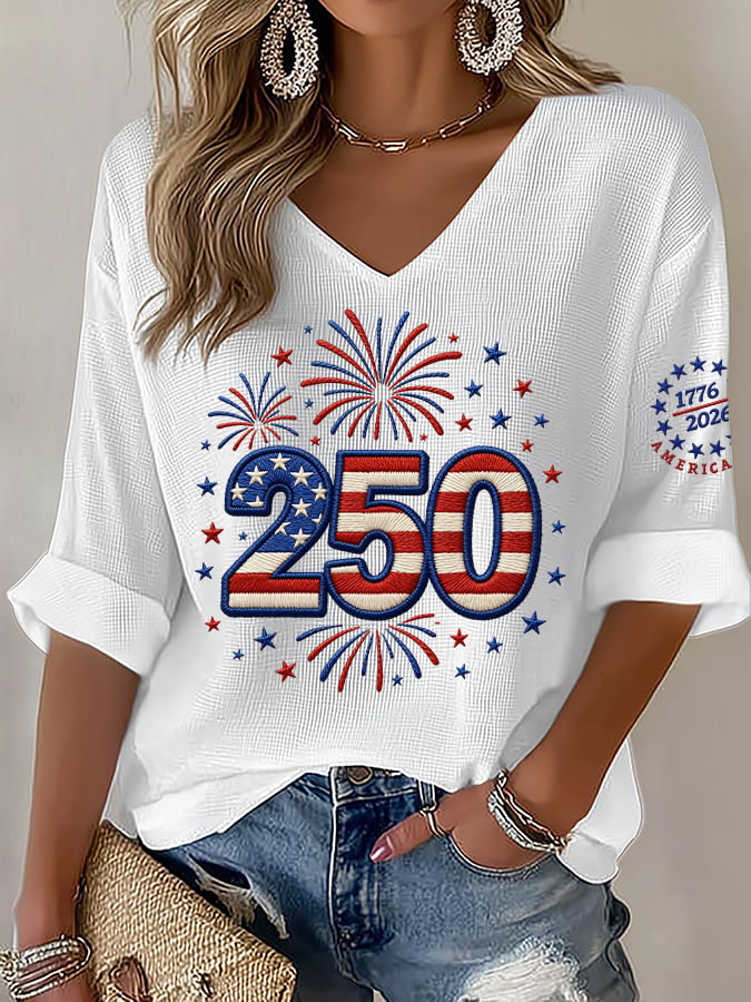 Women's American 250th Anniversary Print Top-America250