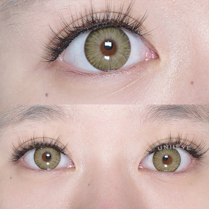 Uniieye New York II Appeal Grey Brown Prescription Colored Contact Lenses