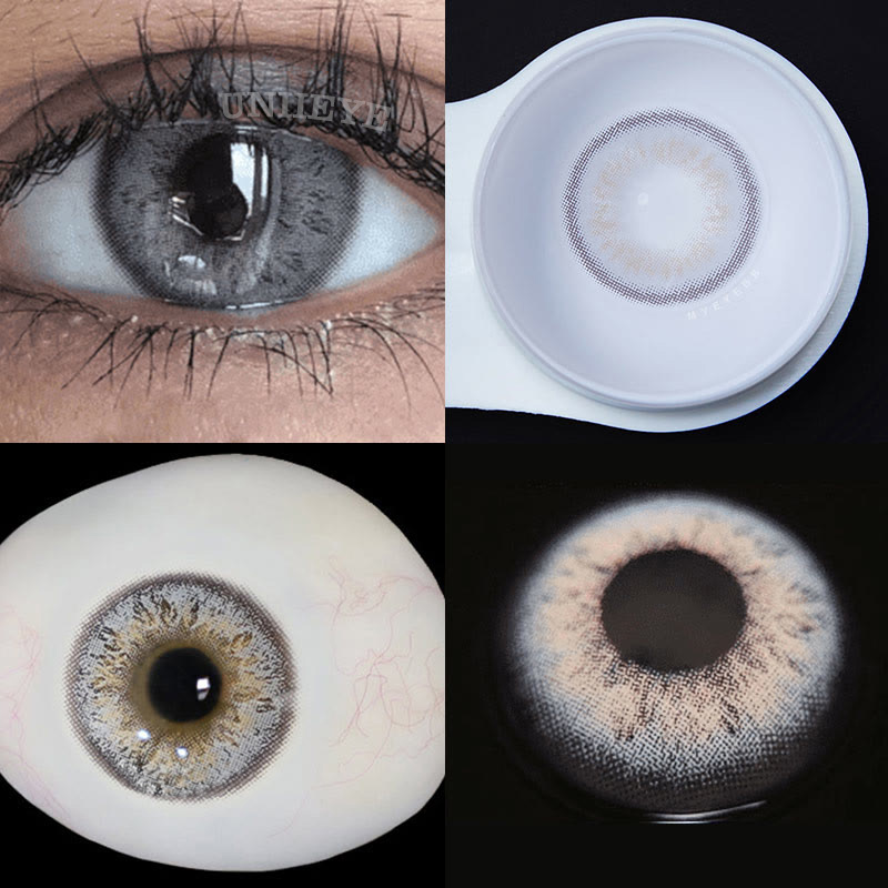 Uniieye Moonbeam II Cow Boy Grey Prescription Colored Contact Lenses-UNIIEYE