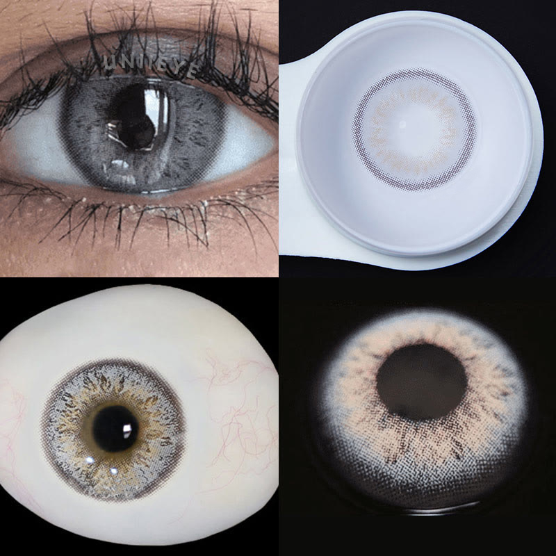 Uniieye Cow Boy Grey Prescription Men Colored Contact Lenses
