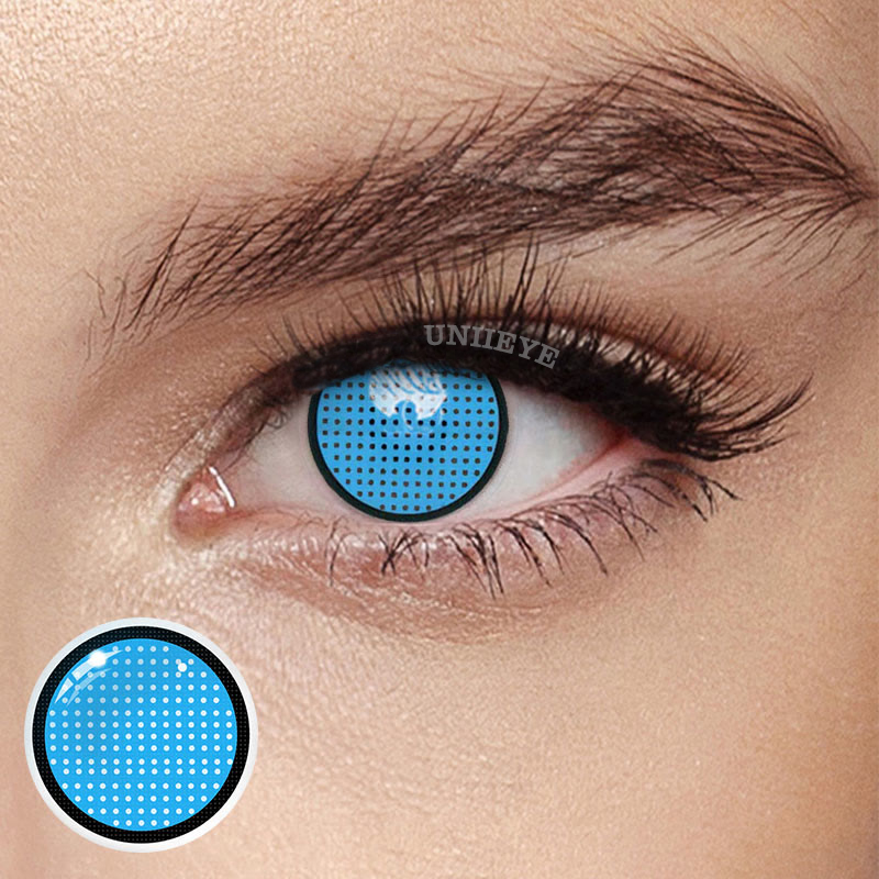 Uniieye Blind Blue Mesh Cosplay Colored Contact Lenses-UNIIEYE