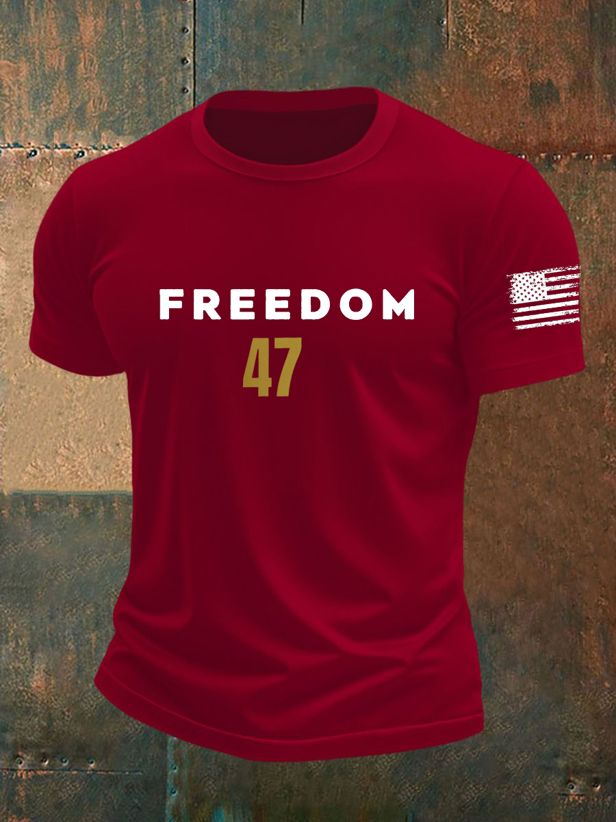 Men's Freedom 47 Flag Short Sleeve T-shirt-America250
