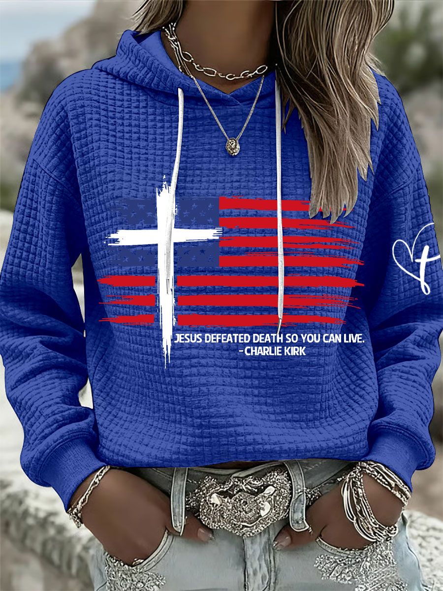 Women's Jesus defeated death so you can live hoodies-America250