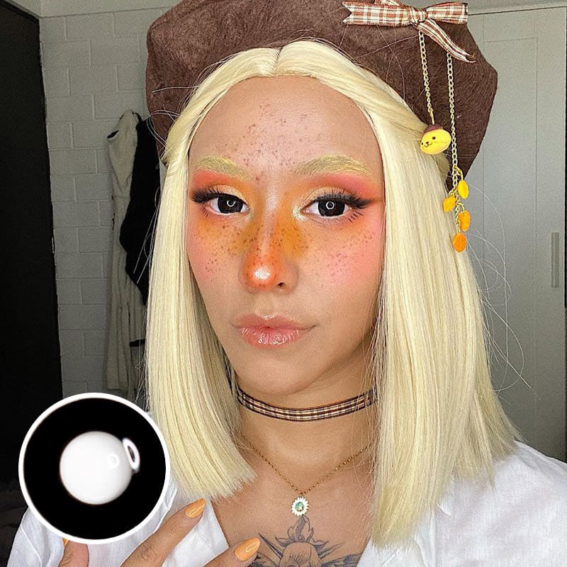 Uniieye Black Block Prescription Cosplay Colored Contact Lenses-UNIIEYE