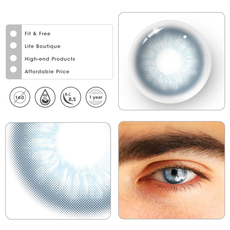 Unspoken Mirage Blue Colored Contact Lenses