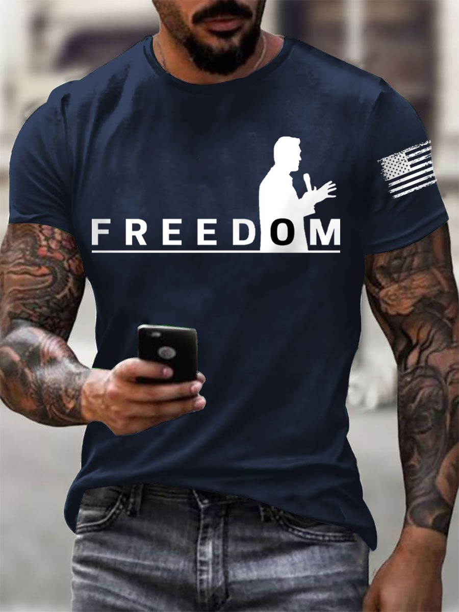 Men's FREEDOM short-sleeved T-shirt-America250