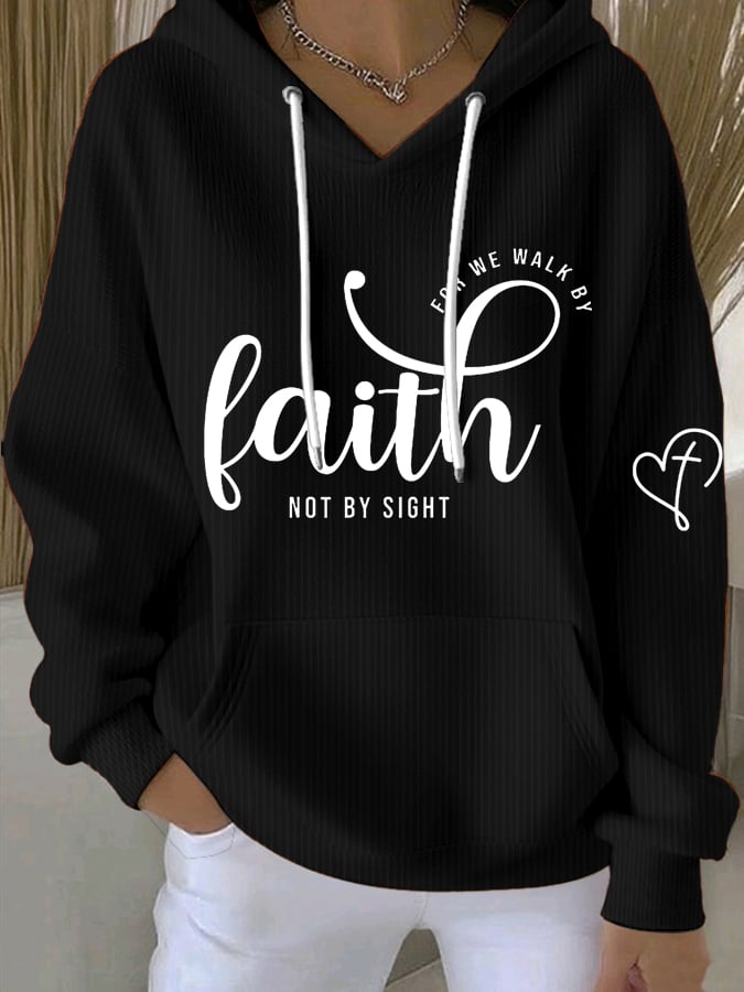 Women's I'm Just Out Here Trusting God  Faith Print Sweatshirt-America250