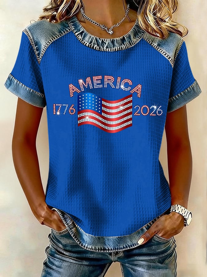 Women's 250th Anniversary Printed Short-Sleeved T-Shirt-America250
