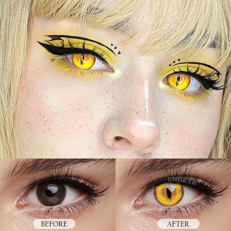 Uniieye Blind Dragon Maid Prescription Cosplay Colored Contact Lenses-UNIIEYE