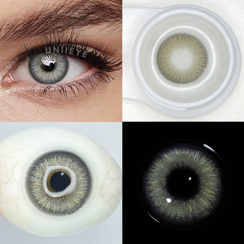 Uniieye Y2K Boho Grey Prescription Men Colored Contact Lenses