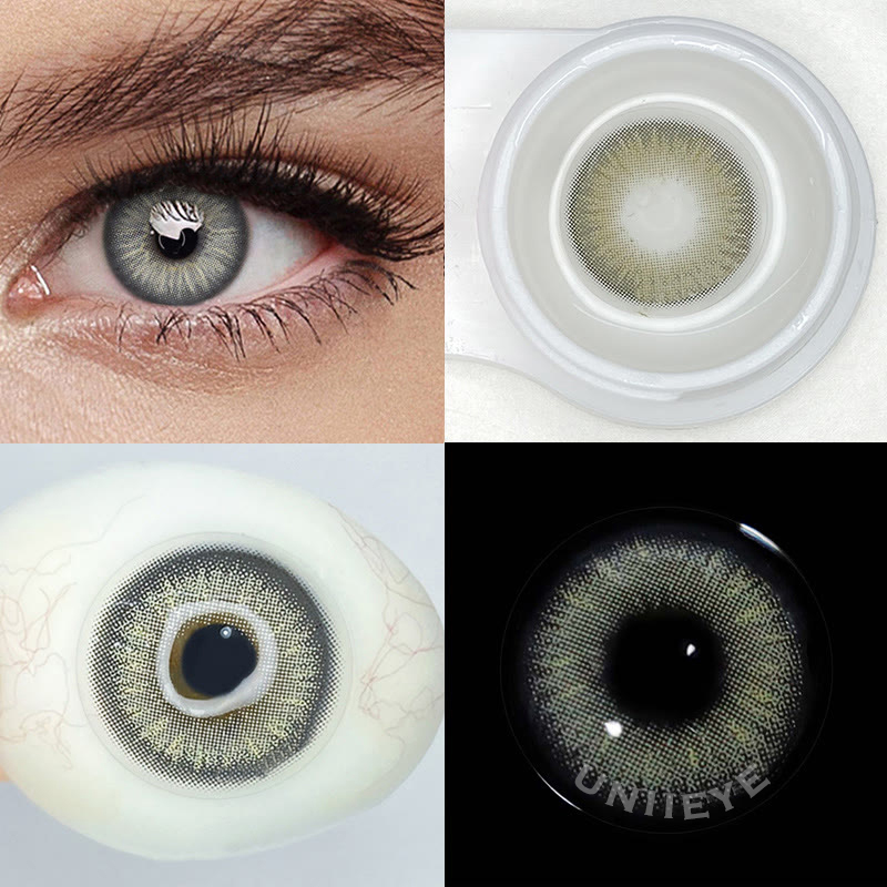 Uniieye Y2K Boho Grey Prescription Colored Contact Lenses