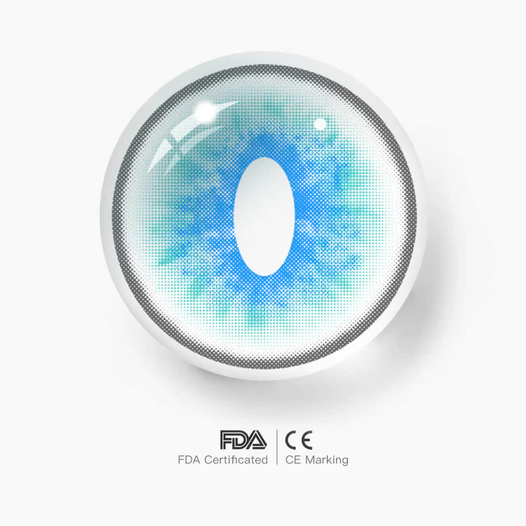 Uniieye Blind Ragdoll Cat Blue Prescription Cosplay Colored Contact Lenses-UNIIEYE