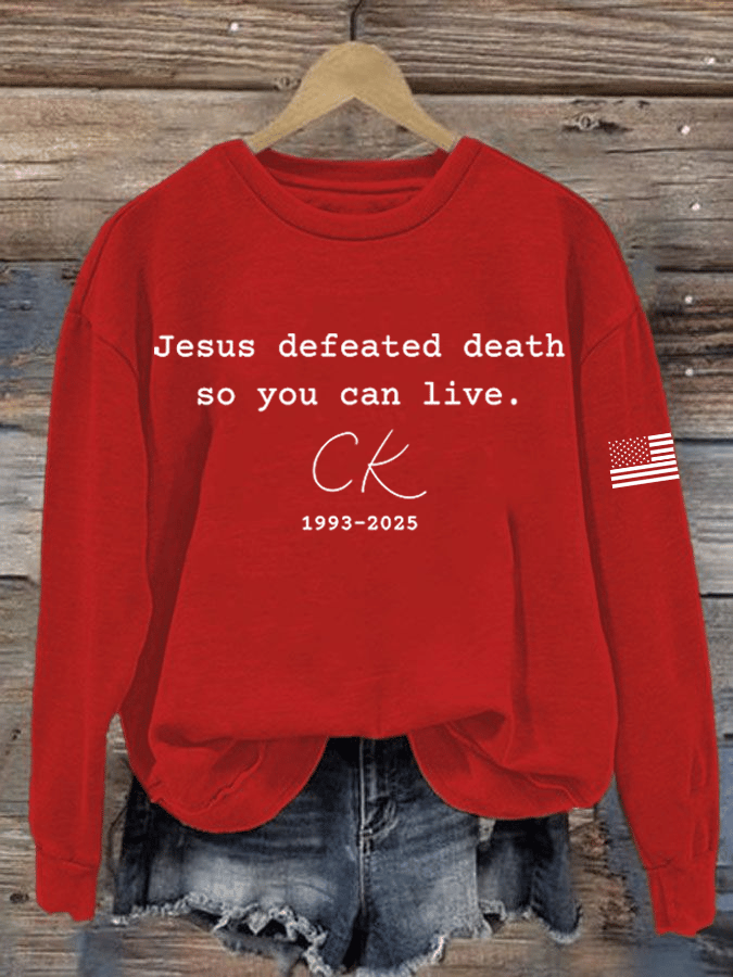 Women's Hot Events Printed Crew Neck Sweatshirt-America250