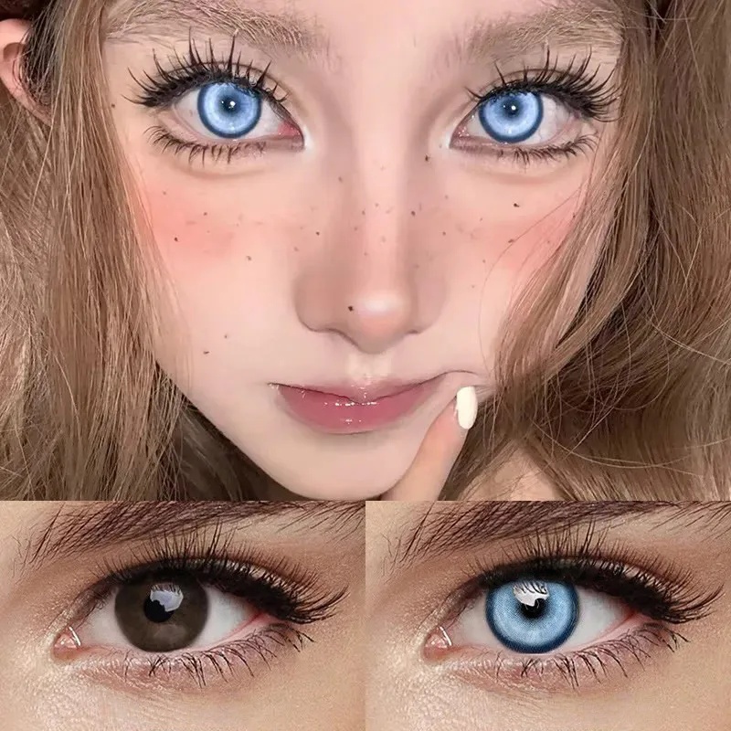 Uniieye Cyber Blue Prescription Cosplay Colored Contact Lenses | 6 Months