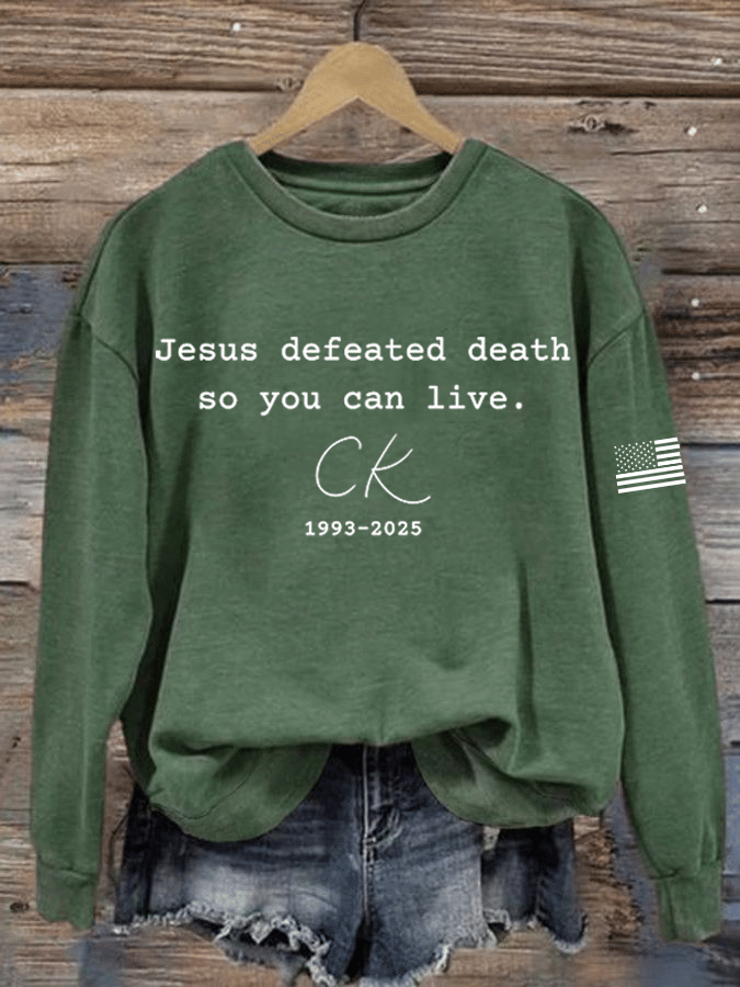Women's Hot Events Printed Crew Neck Sweatshirt-America250