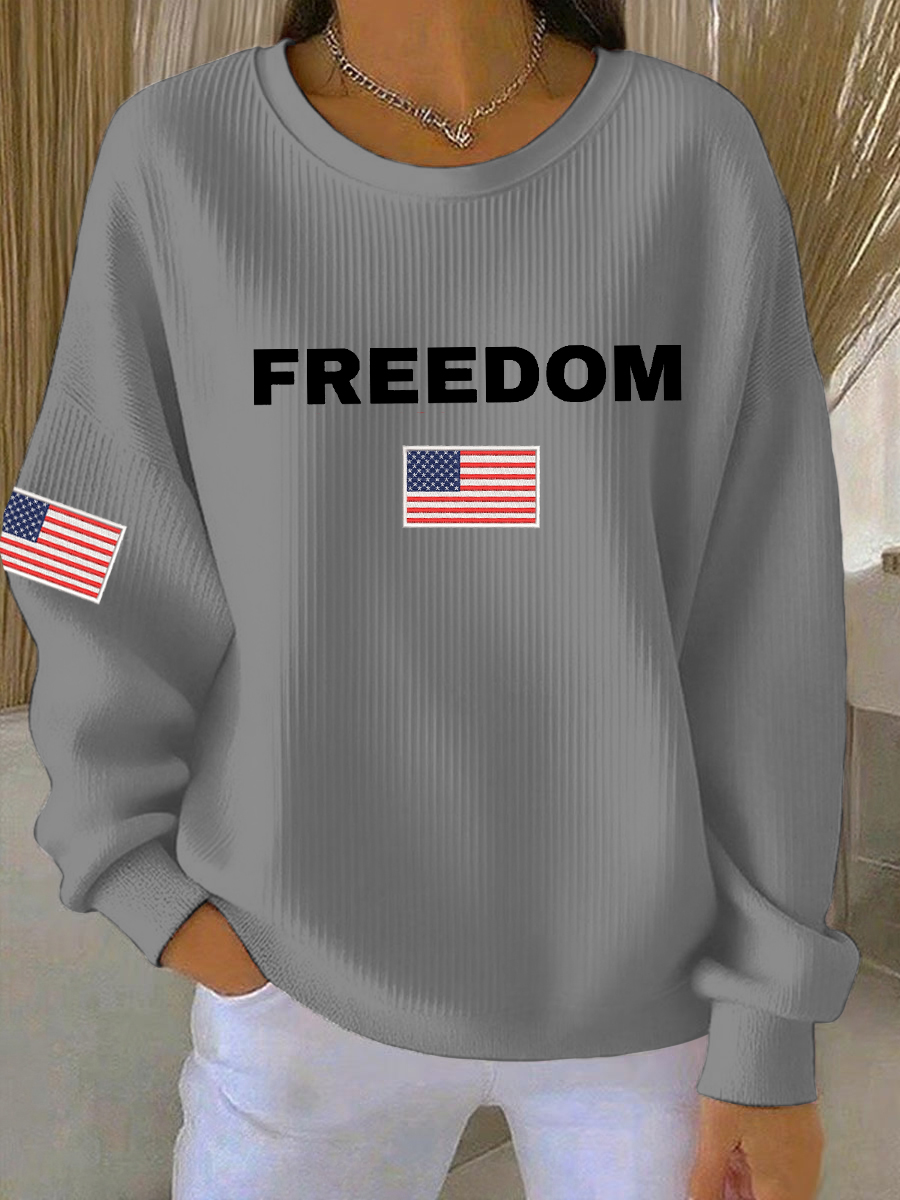 Women's Freedom Is Not Free R.I.P C.K  Long Sleeve Sweater-America250