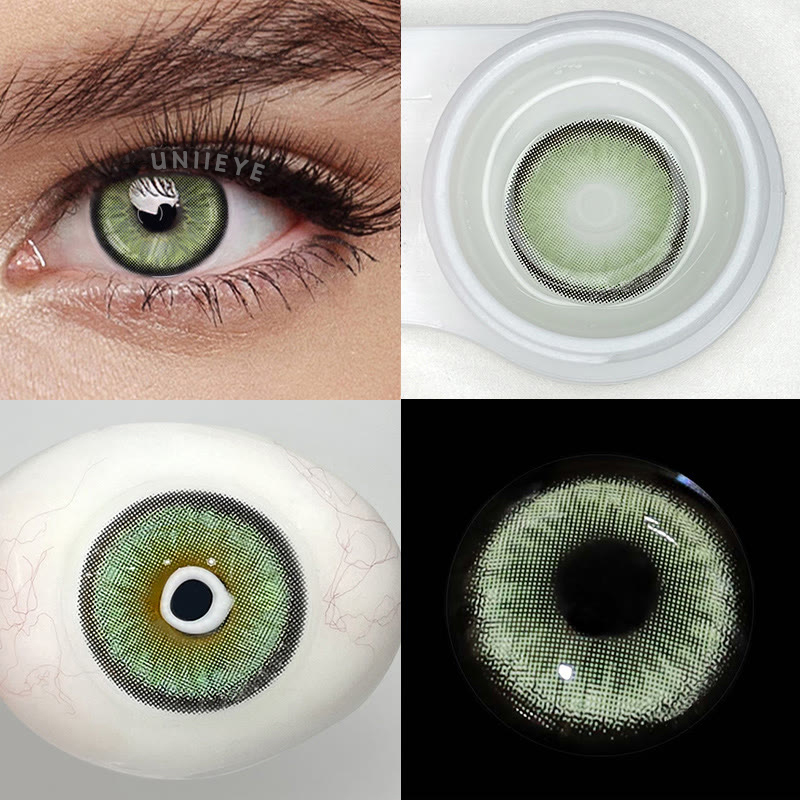 Uniieye Norko Green Prescription Men Colored Contact Lenses