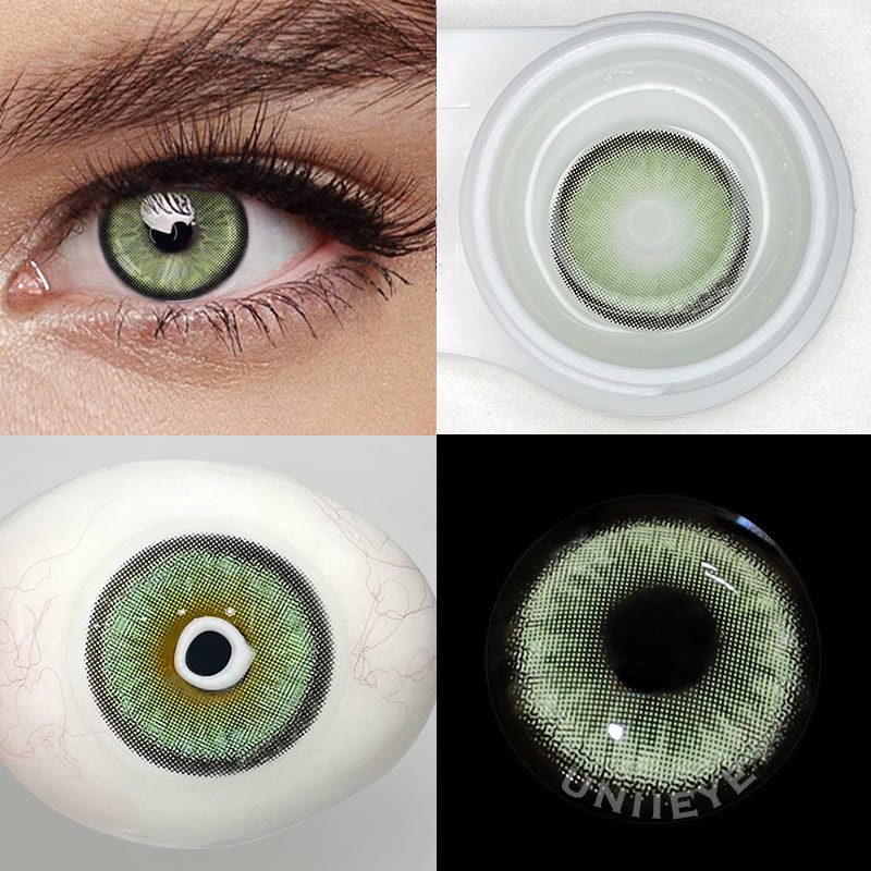 Uniieye Norko Green Prescription Colored Contact Lenses
