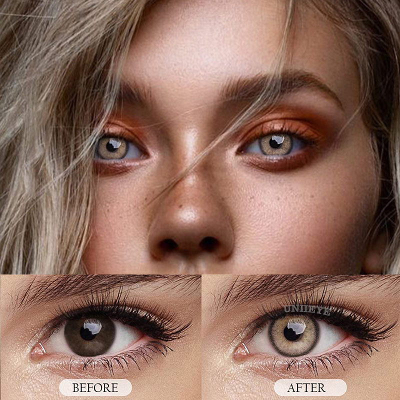 Uniieye Moonbeam II Cow Boy Brown Prescription Colored Contact Lenses-UNIIEYE