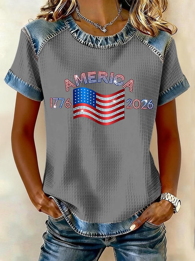 Women's 250th Anniversary Printed Short-Sleeved T-Shirt-America250