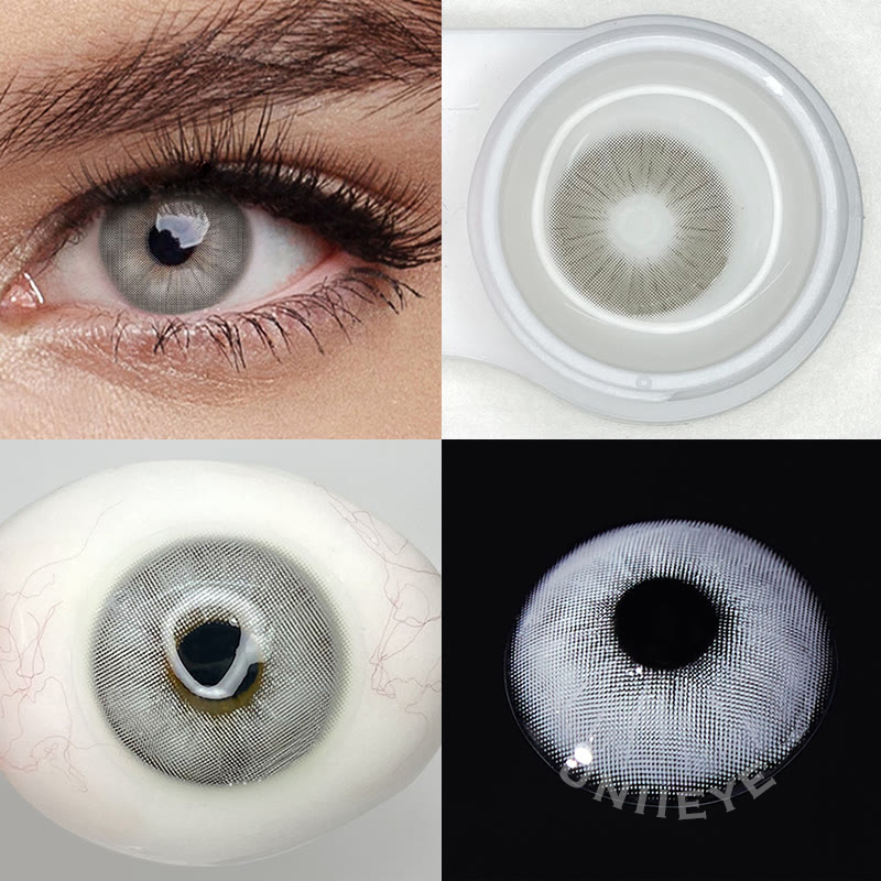 Uniieye Rome Times Grey Prescription Colored Contact Lenses
