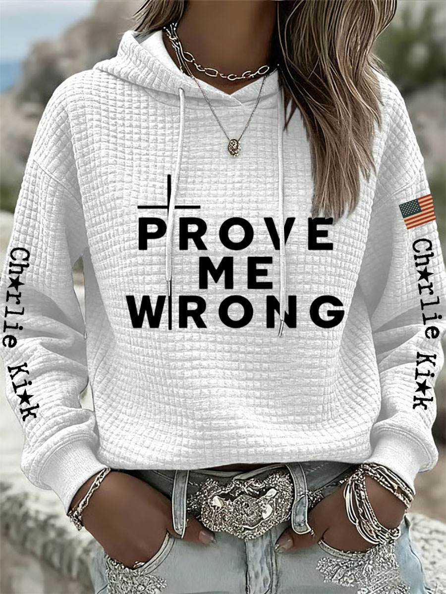 Women's prove me wrong hoodies-America250