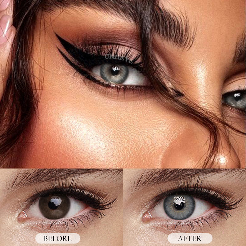 Uniieye Deepwater Zone Grey Prescription Colored Contact Lenses-UNIIEYE