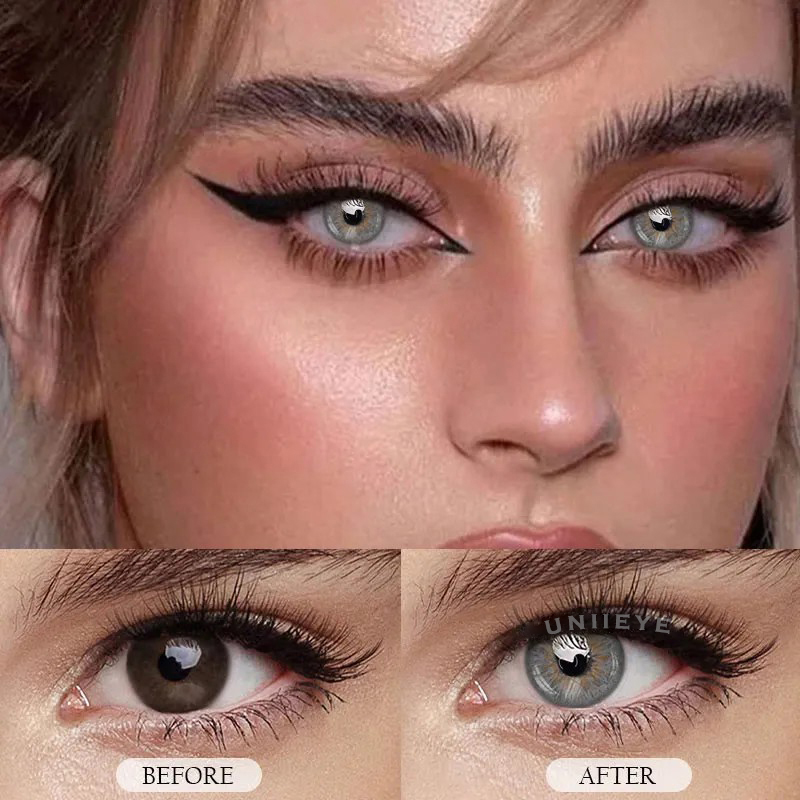 Uniieye Crush Grey Prescription Colored Contact Lenses