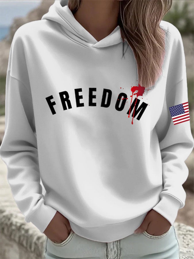 Women's Commemorative Leader Print Hooded Sweatshirt-America250