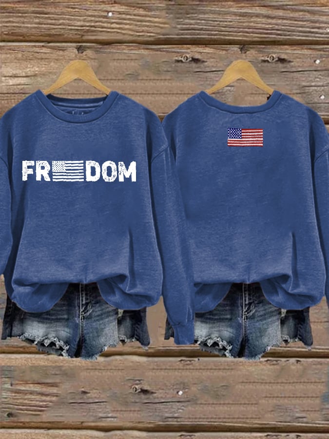Women's Hot Casual Printed Sweatshirt-America250