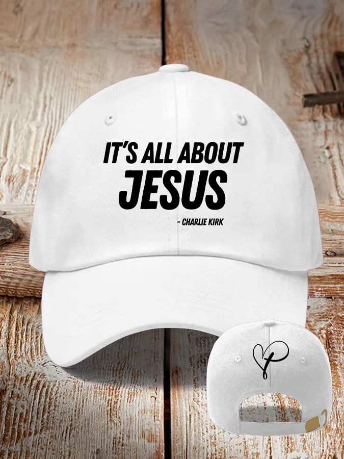Retro It's All About Jesus Print Baseball Cap-America250
