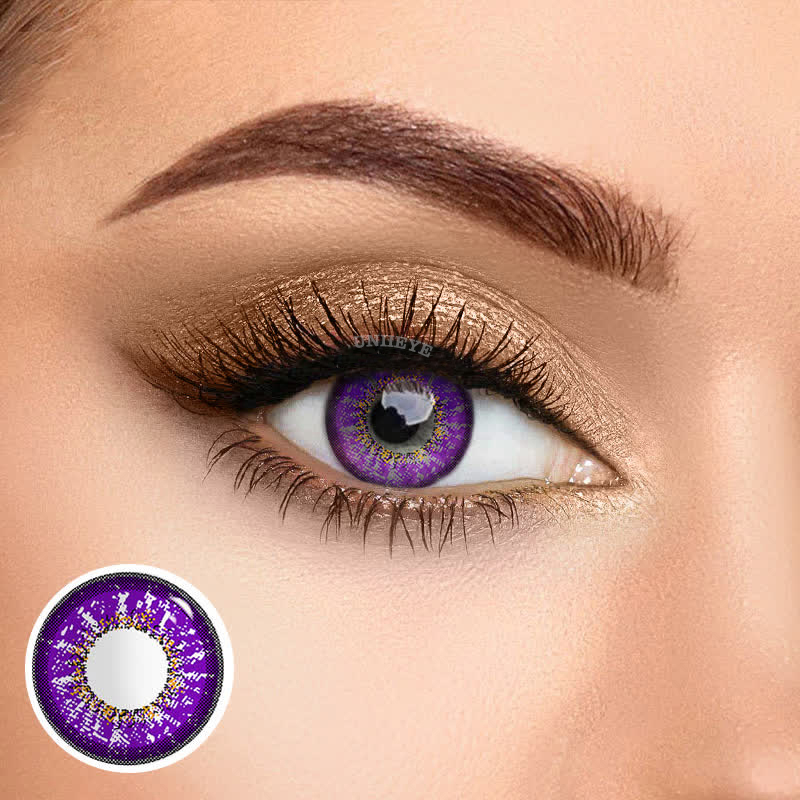 Uniieye Purple Prescription Cosplay Colored Contact Lenses-UNIIEYE