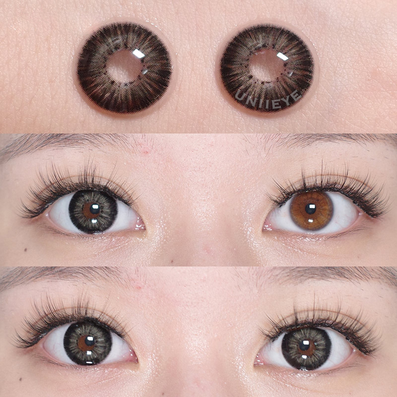 Uniieye New York III Black Prescription Colored Contact Lenses