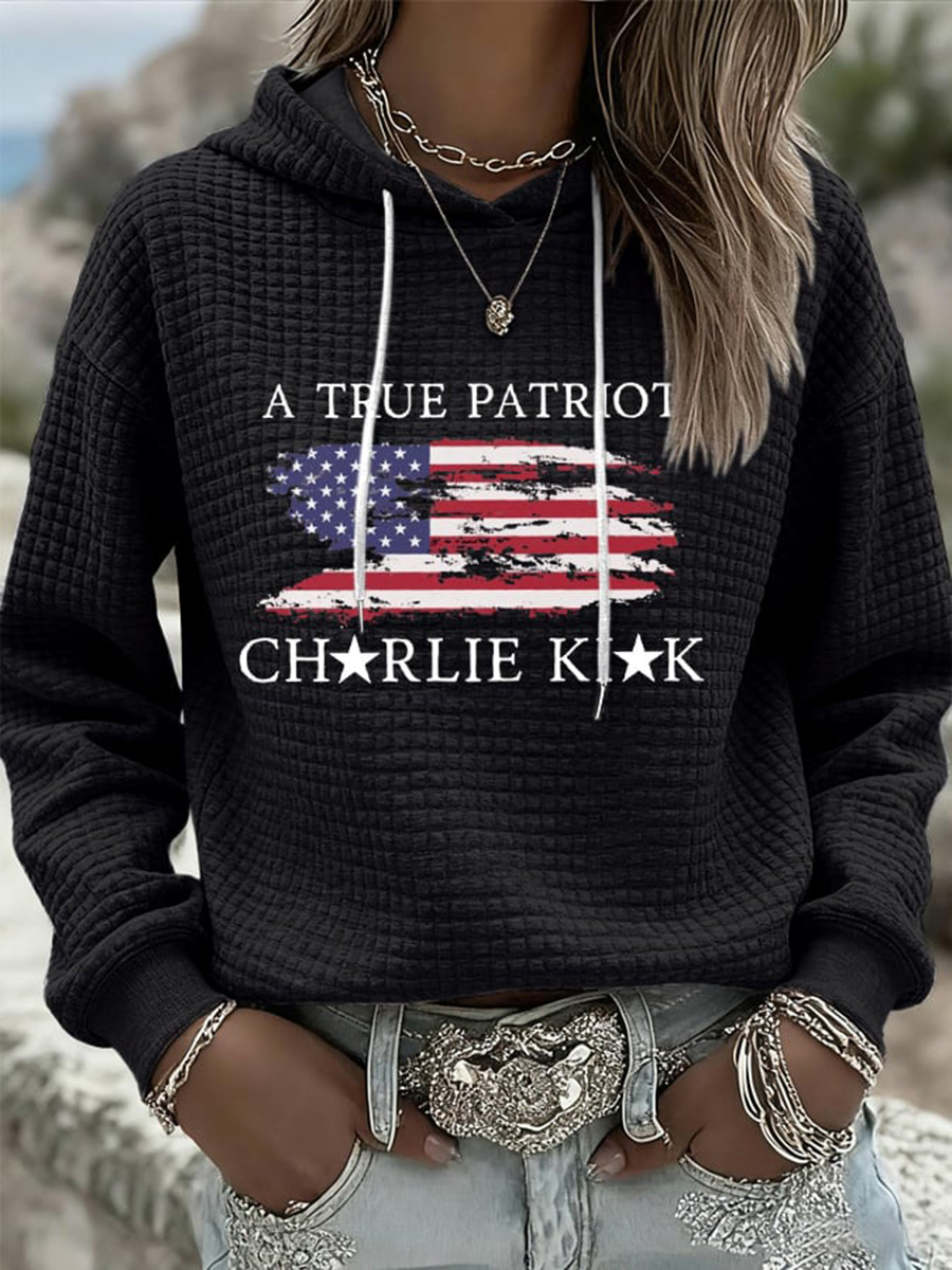 Women's TP Flag Printed Hoodie-America250