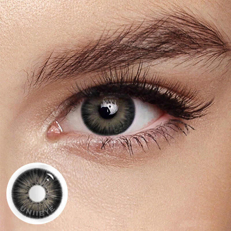 Uniieye New York III Black Prescription Colored Contact Lenses