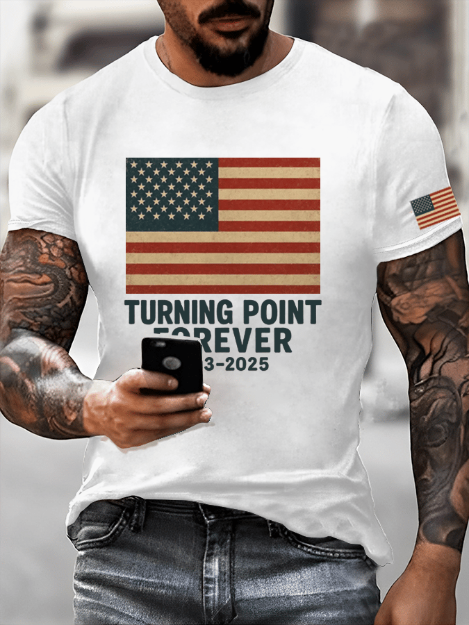 Men's Hot Events Print T-Shirt-America250