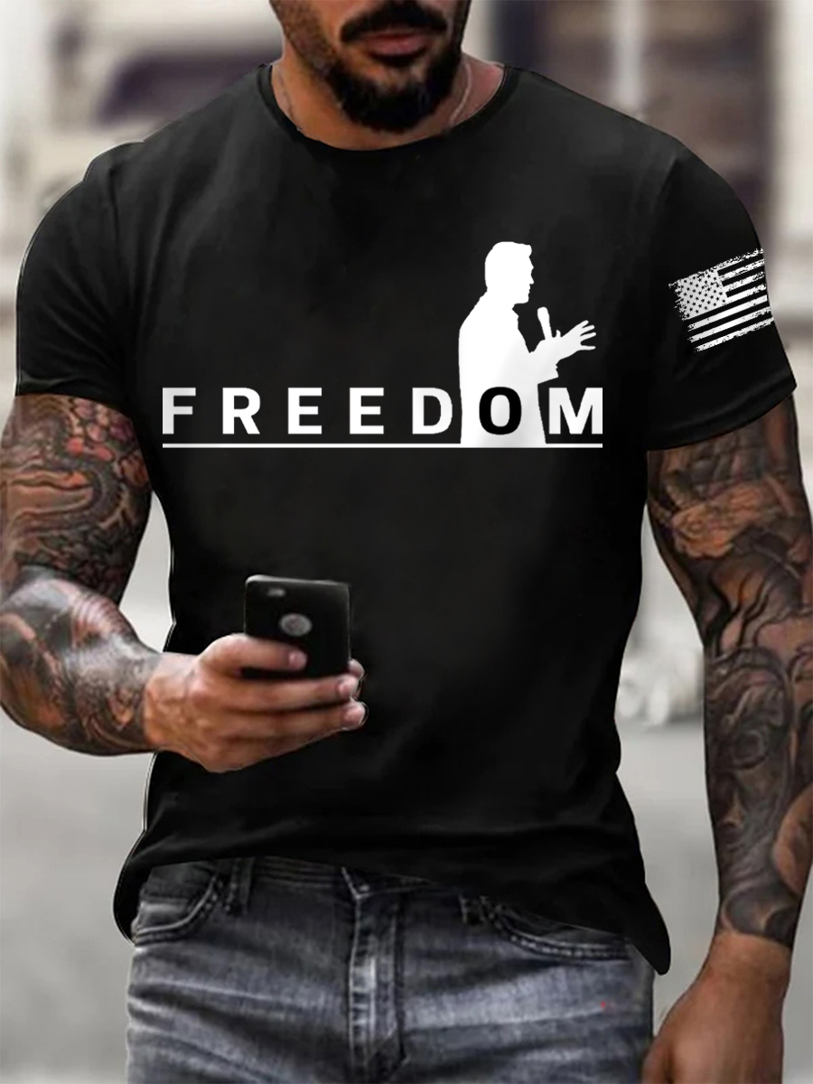 Men's FREEDOM short-sleeved T-shirt-America250