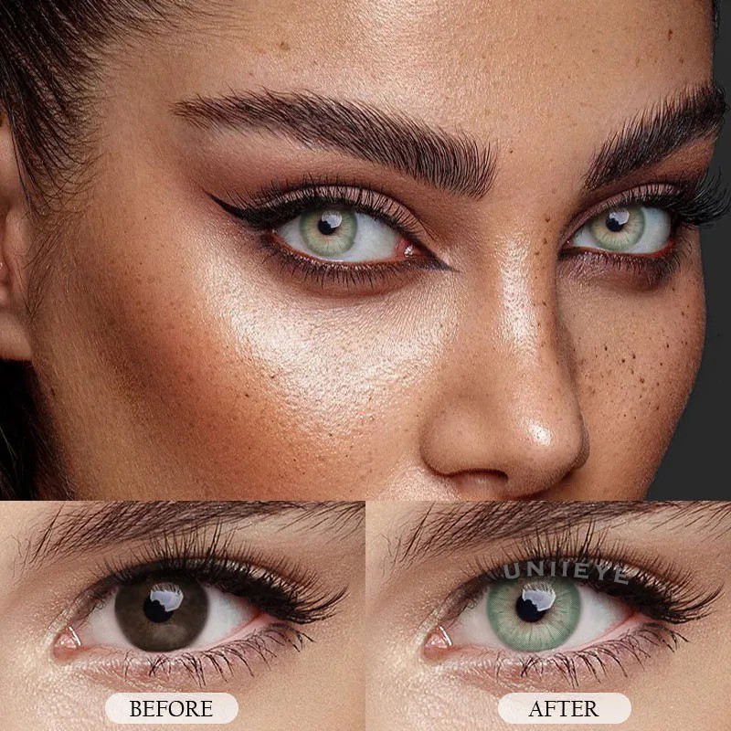 Uniieye Rome Times Green Prescription Colored Contact Lenses